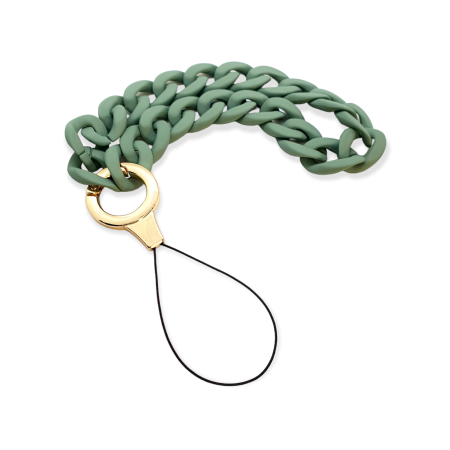 jewelry for phone with green bone chain2